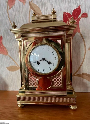 Antique mantel clock - mantel,