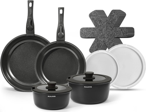 14pc ceramic cookware set - set, non