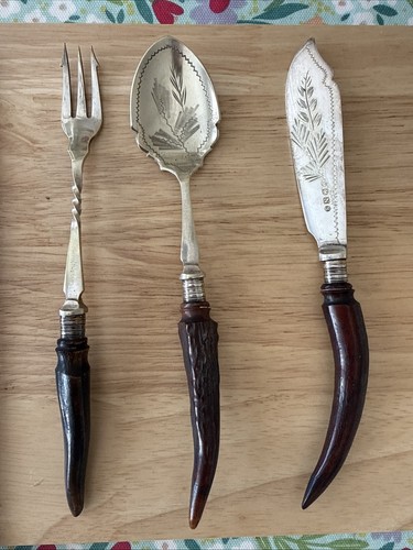 Vintage antler serving - vintage, cutlery