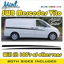 SWB MERCEDES VITO Camper Motorhome Stripes Decals Stickers Van Graphics 044