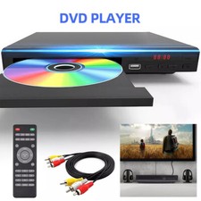 DVD Player Multi Region Free with Remote Control USB3.0/2.0 Port CD Player RCA