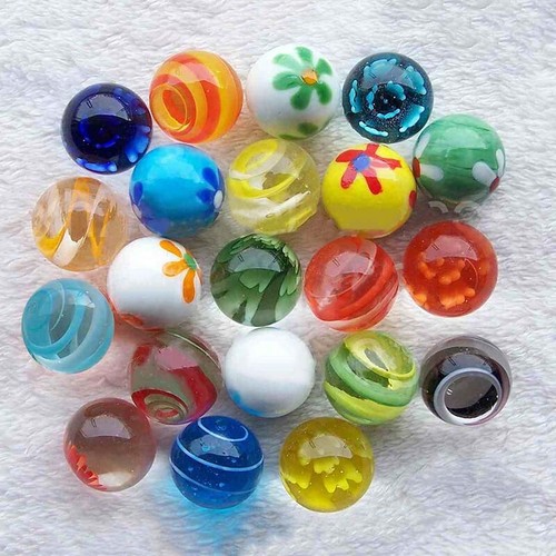 Glass beads marbles 25mm - glass,
