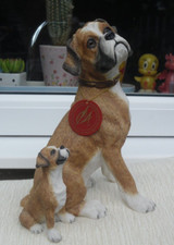 Lovely boxer with pup - boxer,
