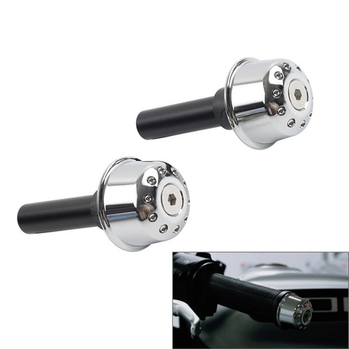 Silver cnc handlebar end caps - silver,