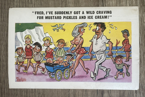 Postcard seaside comic saucy - seaside,