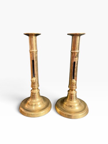 Victorian pair brass - pair,