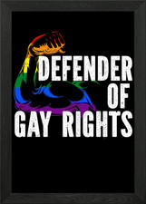 Defender Of Gay Rights Framed