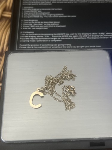 Vintage 9ct gold initial - 9ct, c