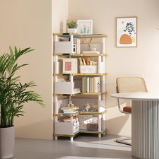 6Tier Corner L-shaped Bookcase