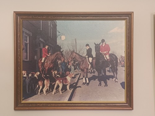 Vintage fox hunting print hunt - hunting,