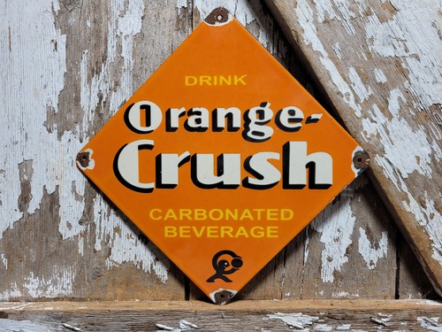 Vintage orange crush porcelain - orange,