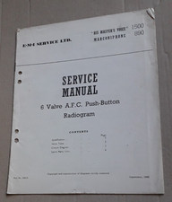 HMV 1500 / Marconiphone  890 Push-Button Radiogram  6-Valve Service Manual