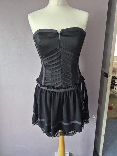 Look black corset - mini, dress