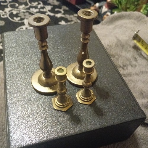 Miniature brass candlestick - miniature,
