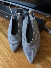 Dorothy Perkins Ladies Flat Shoes Sandals Sz 5 - Dogtooth - Checked - Mod- Soul