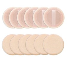 Loose Powder Puff 12 Pieces Round Velour Face Makeup Compact Body
