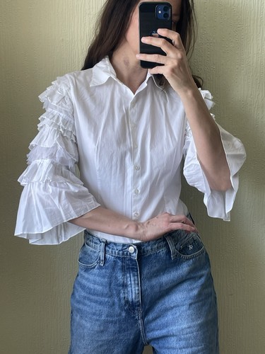 Anne fontaine blouse frill - fontaine,