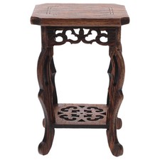  2 PCS Flower Pot Stand Bonsai Display Chinese Wooden Plant Stands