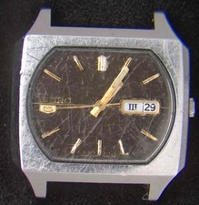 Seiko 6309-5510 Brown TV Dial Men's Automatic Vintage Watch -- Spares/Repairs