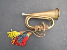 VINTAGE 1970 BRITISH ARMY BUGLE MADE BY B. BI. M LTD MANCHESTER