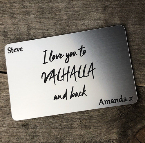 Viking gift engraved wallet - gift,