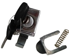 VESPA TOOLBOX LOCK CHROME WITH TWO KEYS PX LML EFL GLOVEBOX NEW TOOL BOX