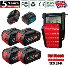 1-10X 18V 5Ah for Professional Bosch Battery GBA GSR GDR 18V-LI BAT Series Charg
