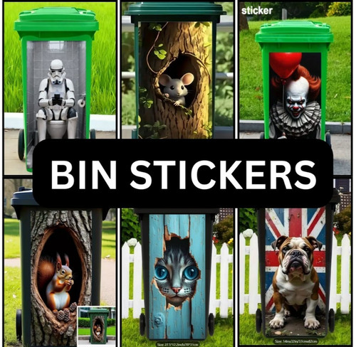 Wheelie bin sticker - bin, can