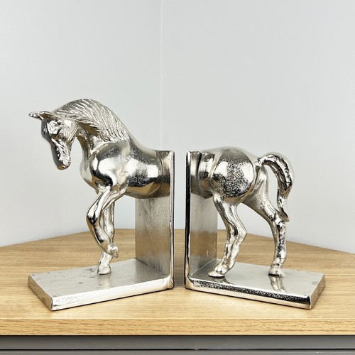 Metal bookends large - large, horse