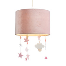Soft Blush Pink Velvet Pendant