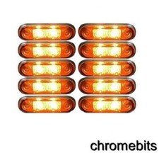 10x 12V Flush Fit Led Orange