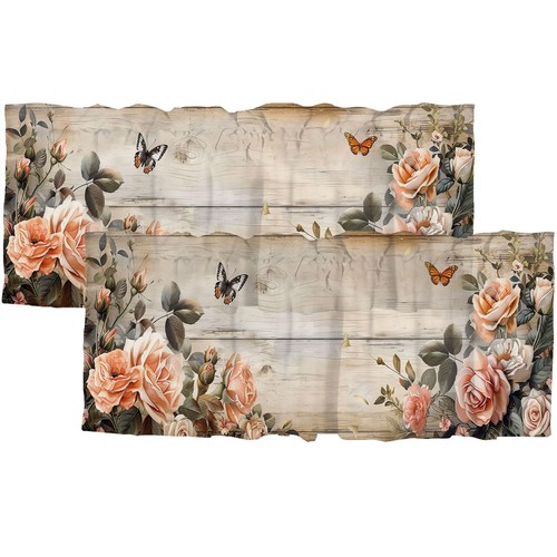 Farmhouse floral curtain - farmhouse,