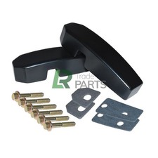 FITS DEFENDER 90 110 130 WINDSCREEN BRACKETS BLACK ALUMINIUM KIT - DA1142B
