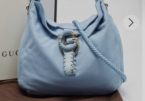 Gucci wave light blue hobo - g,