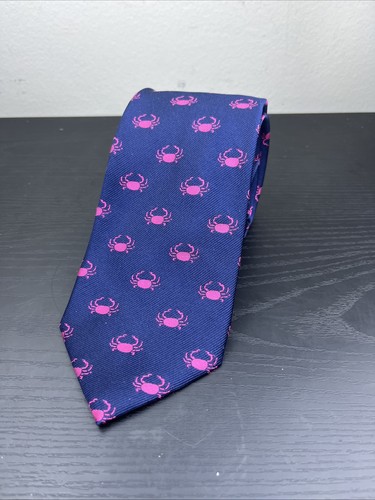 Lands end navy tie - end, tiny