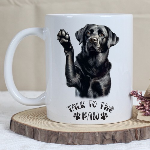 Funny black labrador dog mug - labrador,