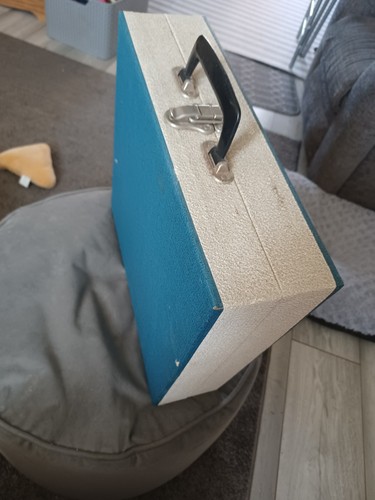 Vintage wooden record case - vintage,