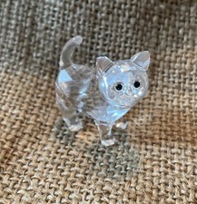Genuine RARE CAT KITTEN Swarovski Stamped Glass Crystal Figure Figurine 5269815