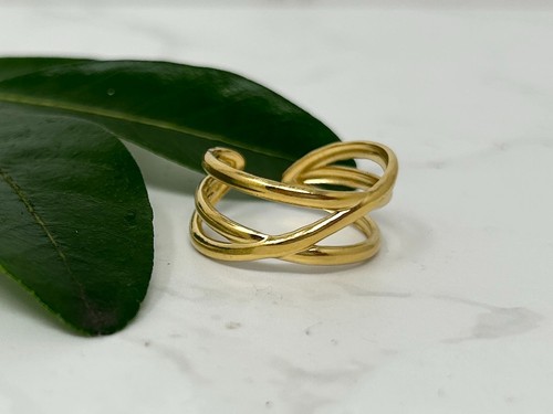 Waterproof gold ring - gold,