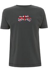 Cafe Racer Union Jack Bike T Shirt Manx TT Isle Of Man Classic Race Biker Brit 