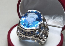 30 Carat Big Blue Topaz Mens