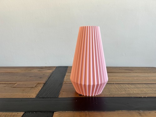 Printed vase ribbed - vase,