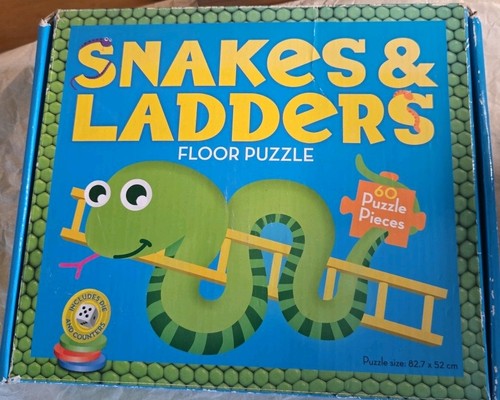 Snakes ladders floor puzzle - snakes,