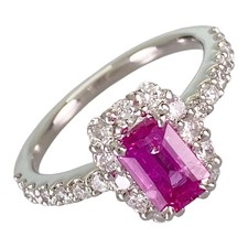 Ring Platinum Pink Sapphire