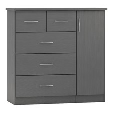Nevada 3D Grey Effect 5 Drawer