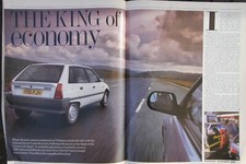 Original 1989 CITROEN AX DIESEL v CHARADE Autocar extracted mag Driving Report