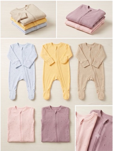George zip sleepsuits - zip, baby