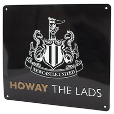 Newcastle United Howay The Lads Tunnel Sign Black
