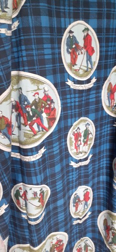 Vintage golfing curtains - golfing,