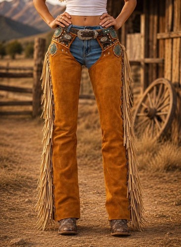 Women western cowboy - women, chap